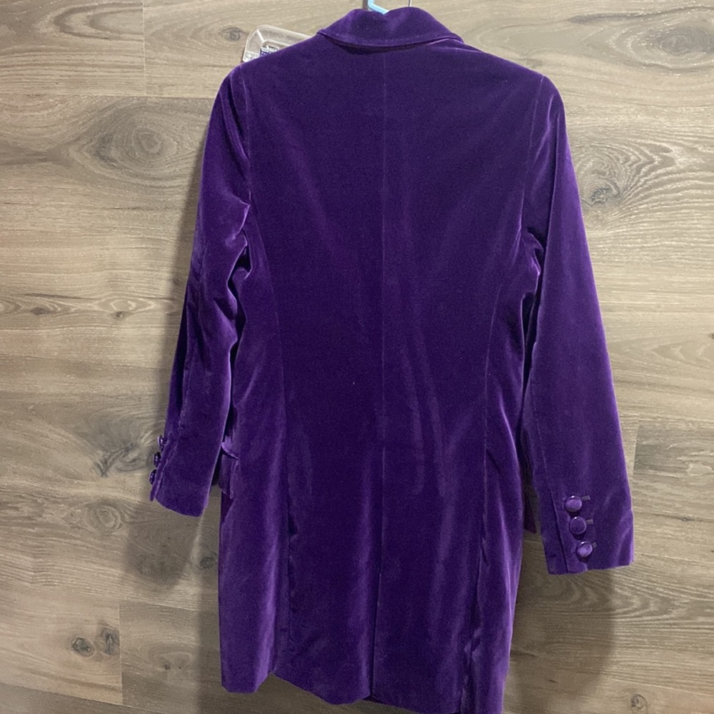 Valentino purple velvet long blazer - Picture 5 of 7